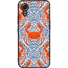 Samsung Galaxy XCover 7 Case Hülle - Silikon schwarz Crabs and pearls Summer 2026