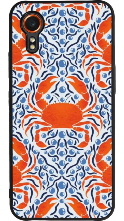 Samsung Galaxy XCover 7 Case Hülle - Silikon schwarz Crabs and pearls Summer 2026