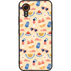 Samsung Galaxy XCover 7 Case Hülle - Silikon schwarz Pattern Summer 2026