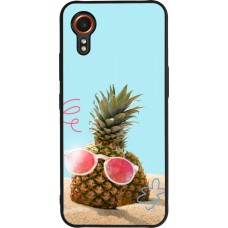 Samsung Galaxy XCover 7 Case Hülle - Silikon schwarz Pineapple with glasses Summer 2026