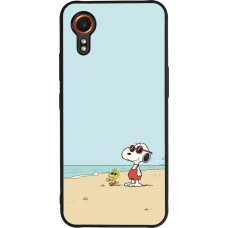 Samsung Galaxy XCover 7 Case Hülle - Silikon schwarz Snoopy on the beach Summer 2026