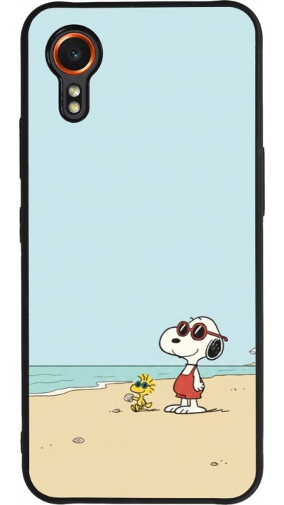 Samsung Galaxy XCover 7 Case Hülle - Silikon schwarz Snoopy on the beach Summer 2026