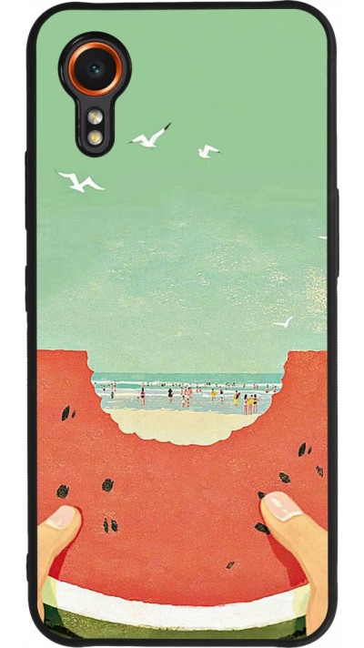 Samsung Galaxy XCover 7 Case Hülle - Silikon schwarz Views through a watermelon Summer 2026