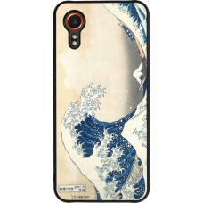 Coque Samsung Galaxy XCover 7 - Silicone rigide noir Tableau art - La Grande Vague de Kanagawa - Hokusai