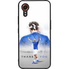 Coque Samsung Galaxy XCover 7 - Silicone rigide noir Thank you Roger