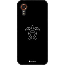 Samsung Galaxy XCover 7 Case Hülle - Silikon schwarz Turtles lines on black