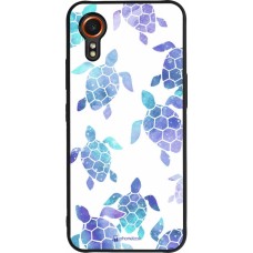 Coque Samsung Galaxy XCover 7 - Silicone rigide noir Turtles pattern watercolor