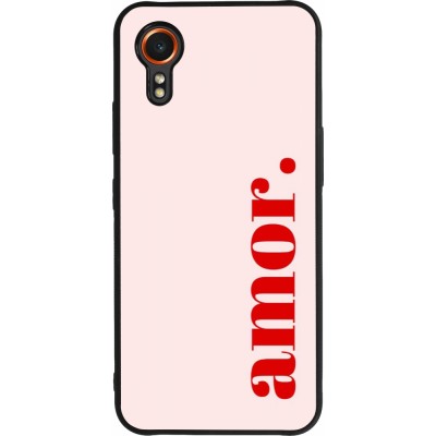 Samsung Galaxy XCover 7 Case Hülle - Silikon schwarz Valentine 2024 amor