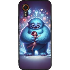 Samsung Galaxy XCover 7 Case Hülle - Silikon schwarz Valentin 2024 Flauschige Liebe