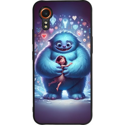 Samsung Galaxy XCover 7 Case Hülle - Silikon schwarz Valentin 2024 Flauschige Liebe