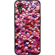 Coque Samsung Galaxy XCover 7 - Silicone rigide noir Valentine 2025 Confetti