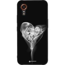 Coque Samsung Galaxy XCover 7 - Silicone rigide noir Valentine 2022 Black Smoke