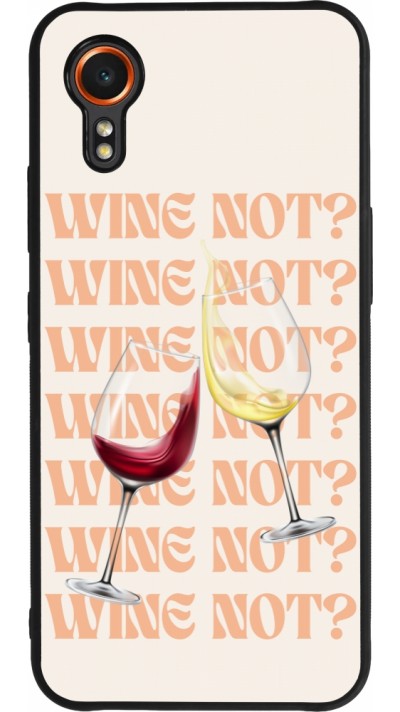 Coque Samsung Galaxy XCover 7 - Silicone rigide noir Wine not