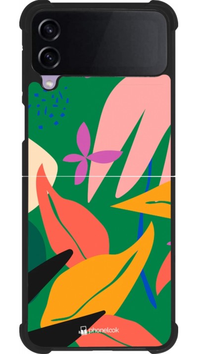 Samsung Galaxy Z Flip3 5G Case Hülle - Silikon schwarz Abstract Jungle