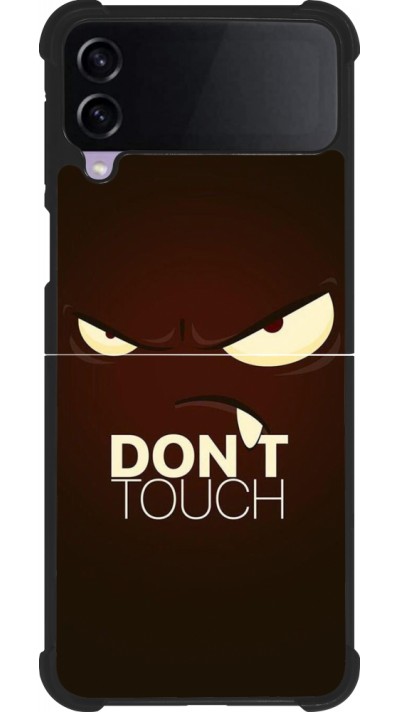 Coque Samsung Galaxy Z Flip3 5G - Silicone rigide noir Angry Dont Touch