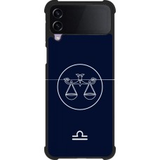 Coque Samsung Galaxy Z Flip3 5G - Silicone rigide noir Astrologie Balance