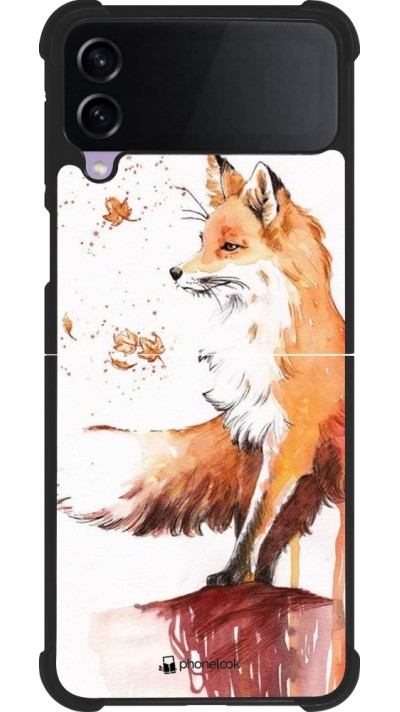 Coque Samsung Galaxy Z Flip3 5G - Silicone rigide noir Autumn 21 Fox