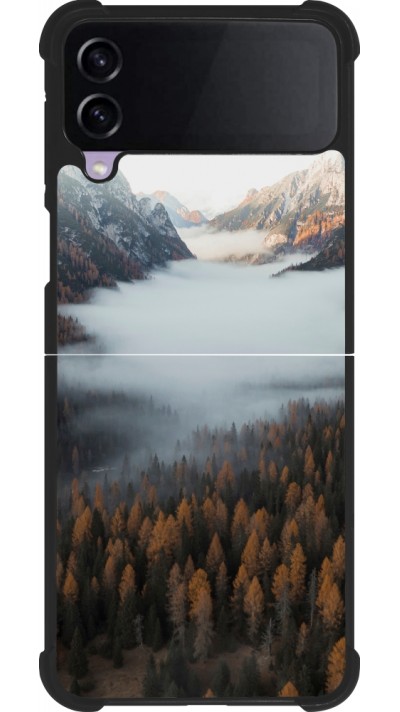 Samsung Galaxy Z Flip3 5G Case Hülle - Silikon schwarz Autumn 22 forest lanscape