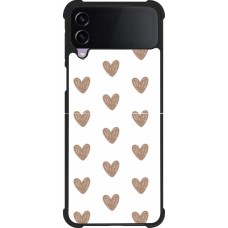 Coque Samsung Galaxy Z Flip3 5G - Silicone rigide noir Autumn 2024 brown hearts