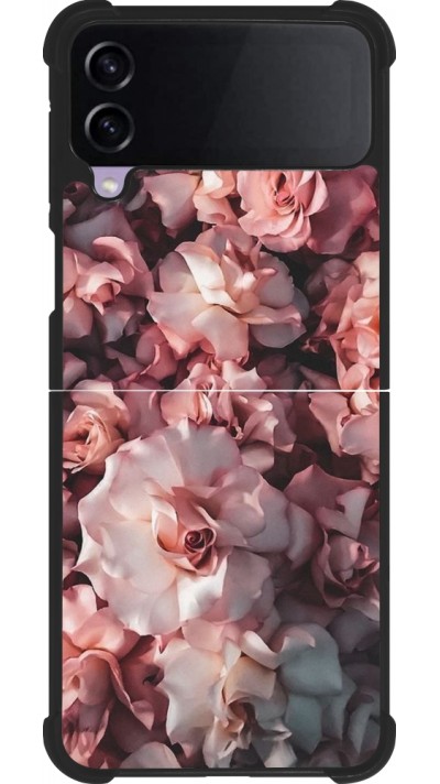 Coque Samsung Galaxy Z Flip3 5G - Silicone rigide noir Beautiful Roses