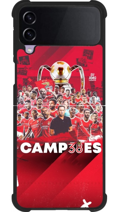 Coque Samsung Galaxy Z Flip3 5G - Silicone rigide noir Benfica Campeoes 2023