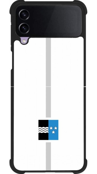 Samsung Galaxy Z Flip3 5G Case Hülle - Silikon schwarz Kanton AG weiss
