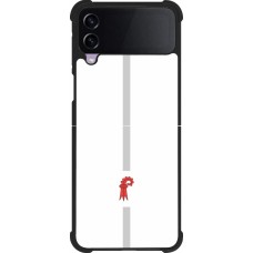 Coque Samsung Galaxy Z Flip3 5G - Silicone rigide noir Canton BL blanc