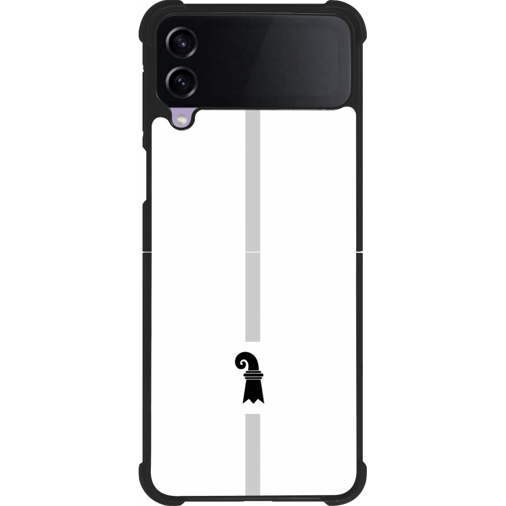 Samsung Galaxy Z Flip3 5G Case Hülle - Silikon schwarz Kanton BS weiss