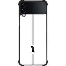 Samsung Galaxy Z Flip3 5G Case Hülle - Silikon schwarz Kanton BS weiss