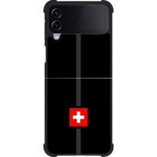 Coque Samsung Galaxy Z Flip3 5G - Silicone rigide noir Canton CH noir
