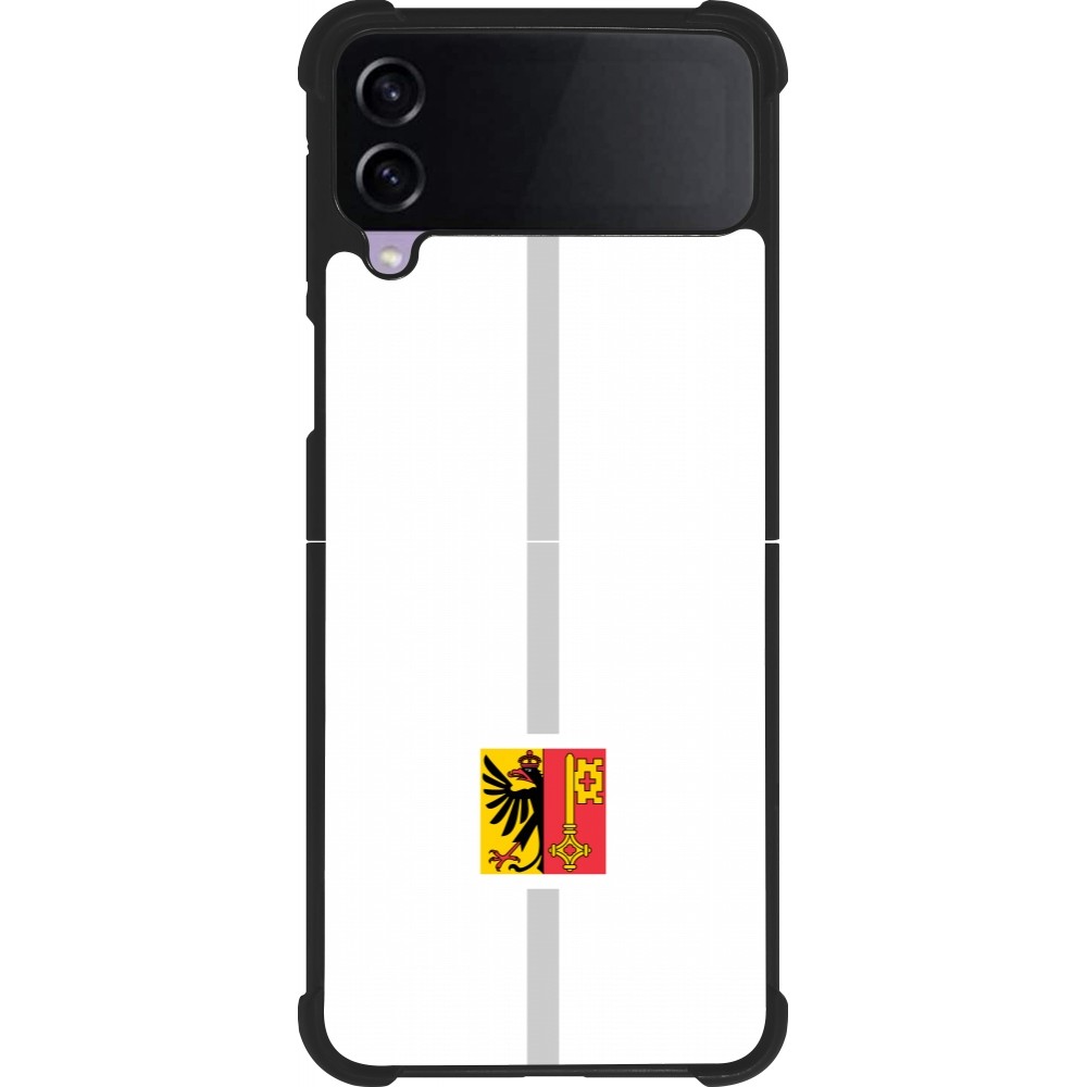 Samsung Galaxy Z Flip3 5G Case Hülle - Silikon schwarz Kanton GE weiss