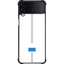 Coque Samsung Galaxy Z Flip3 5G - Silicone rigide noir Canton LU blanc