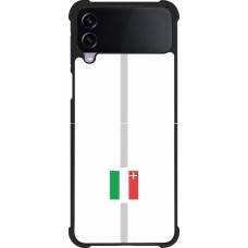 Coque Samsung Galaxy Z Flip3 5G - Silicone rigide noir Canton NE blanc