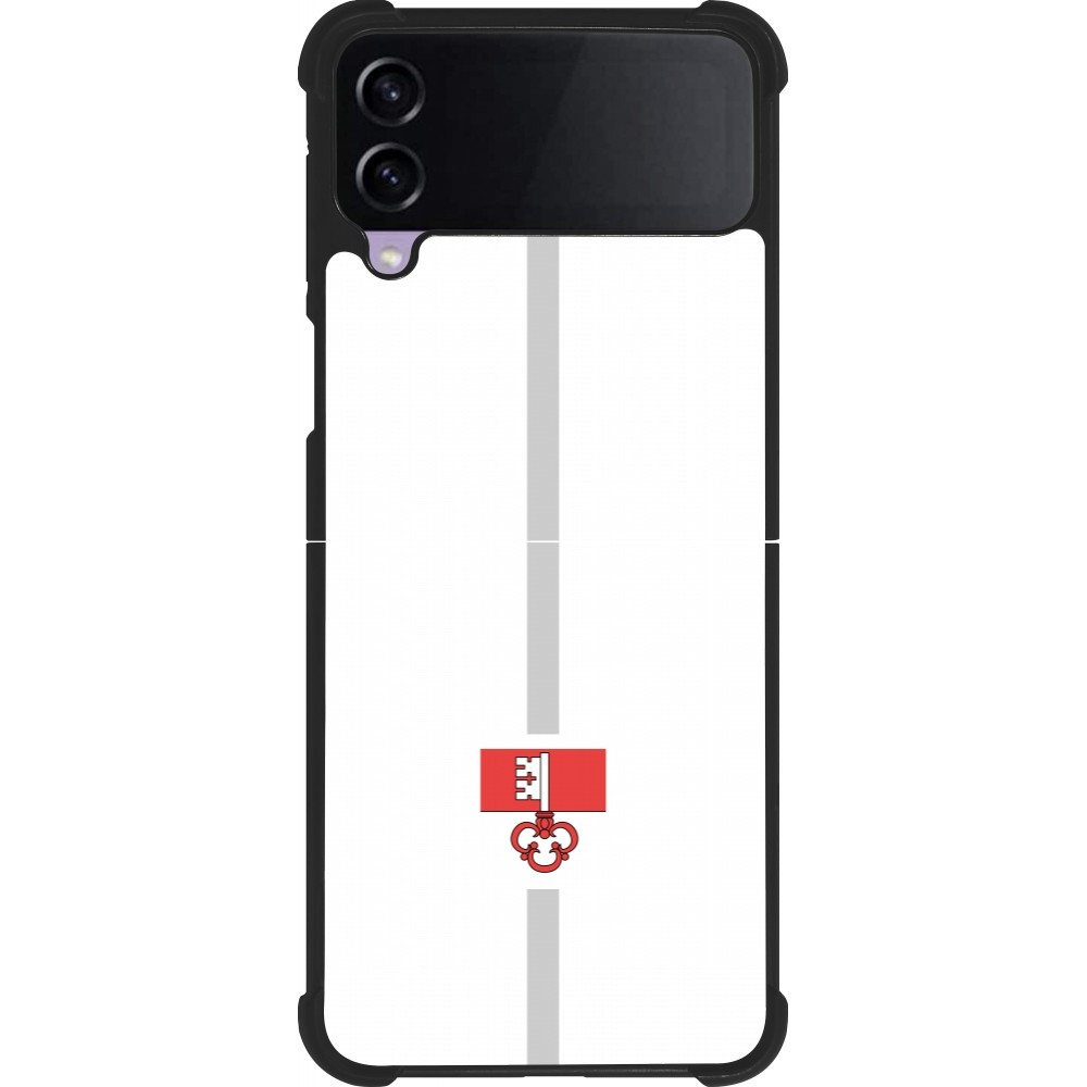 Samsung Galaxy Z Flip3 5G Case Hülle - Silikon schwarz Kanton OW weiss