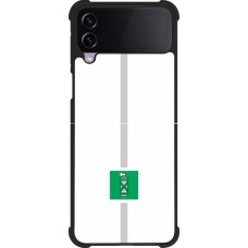 Coque Samsung Galaxy Z Flip3 5G - Silicone rigide noir Canton SG blanc