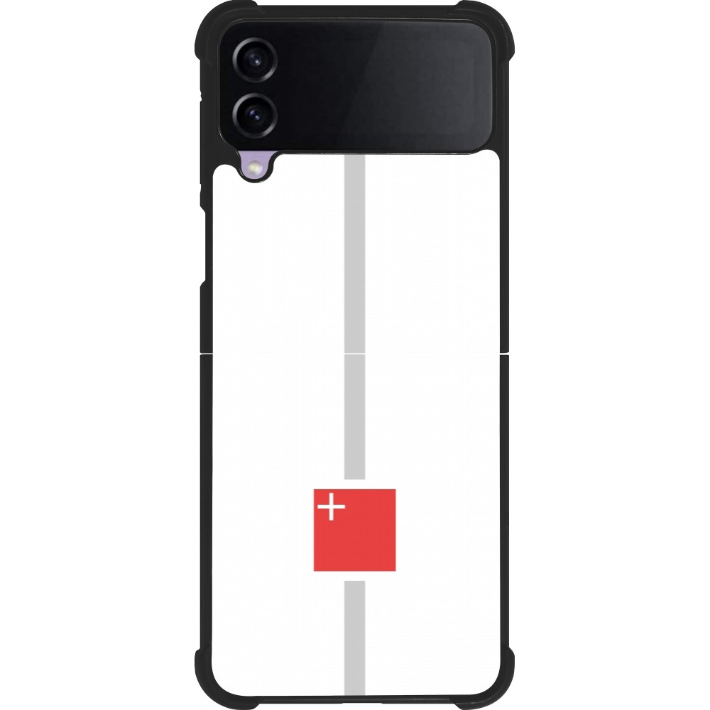 Samsung Galaxy Z Flip3 5G Case Hülle - Silikon schwarz Kanton SZ weiss