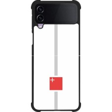 Samsung Galaxy Z Flip3 5G Case Hülle - Silikon schwarz Kanton SZ weiss