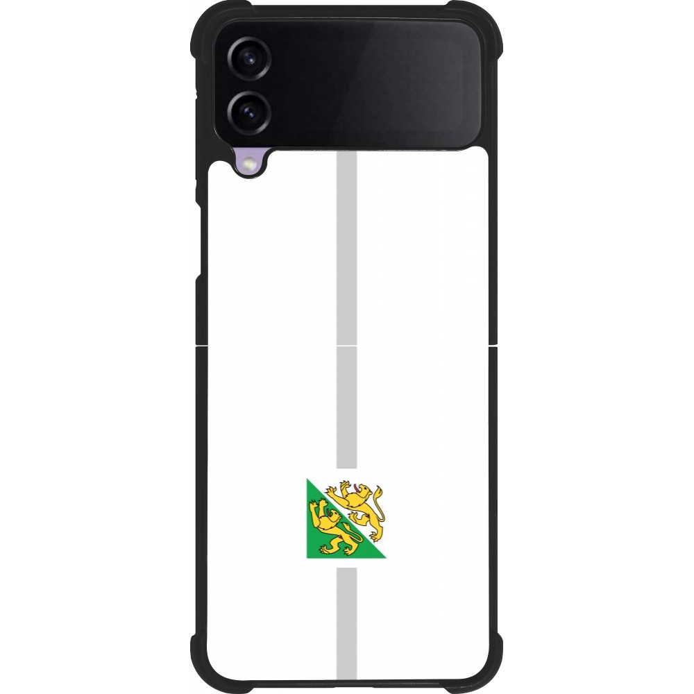 Samsung Galaxy Z Flip3 5G Case Hülle - Silikon schwarz Kanton TG weiss