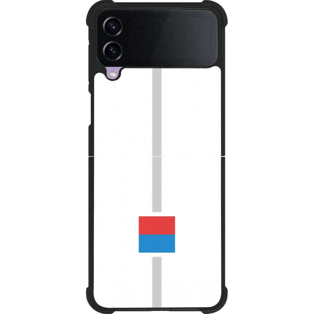 Samsung Galaxy Z Flip3 5G Case Hülle - Silikon schwarz Kanton TI weiss