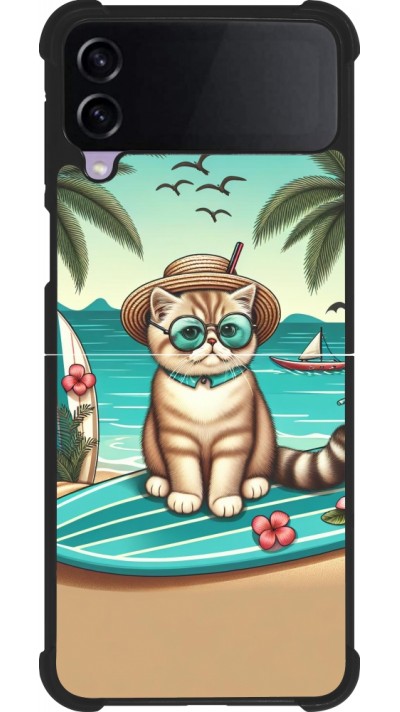 Samsung Galaxy Z Flip3 5G Case Hülle - Silikon schwarz Chat Surf Stil