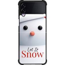 Coque Samsung Galaxy Z Flip3 5G - Silicone rigide noir Christmas 25 Xmas Snowman