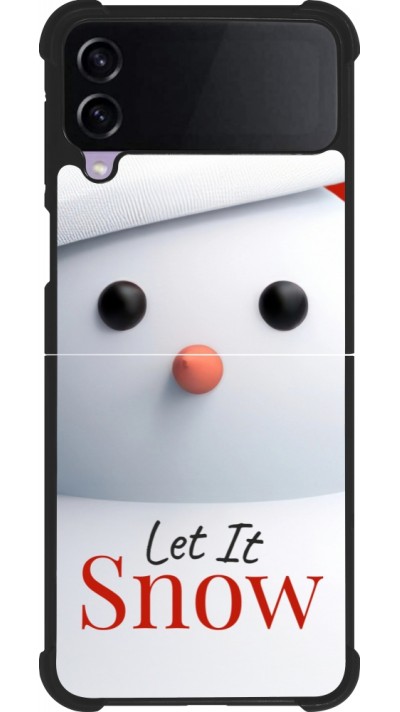 Coque Samsung Galaxy Z Flip3 5G - Silicone rigide noir Christmas 25 Xmas Snowman