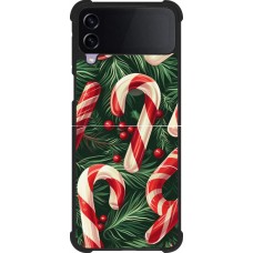 Coque Samsung Galaxy Z Flip3 5G - Silicone rigide noir Christmas 25 Xmas Stick