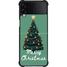 Coque Samsung Galaxy Z Flip3 5G - Silicone rigide noir Christmas 25 Xmas Tree