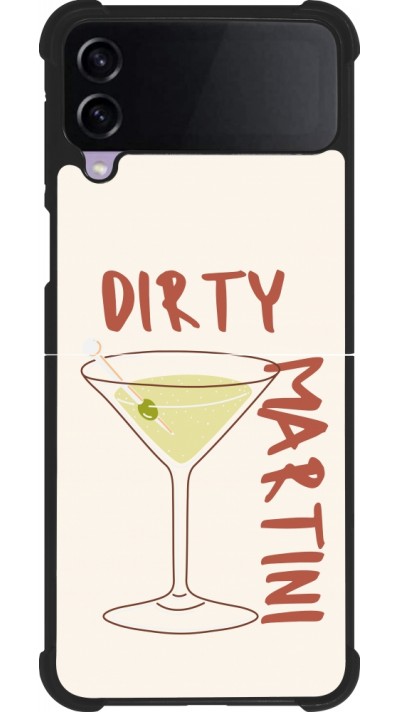 Coque Samsung Galaxy Z Flip3 5G - Silicone rigide noir Cocktail Dirty Martini