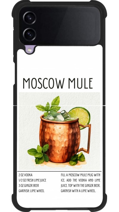 Samsung Galaxy Z Flip3 5G Case Hülle - Silikon schwarz Cocktail Rezept Moscow Mule