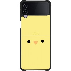 Coque Samsung Galaxy Z Flip3 5G - Silicone rigide noir Easter 2026 Little chicken