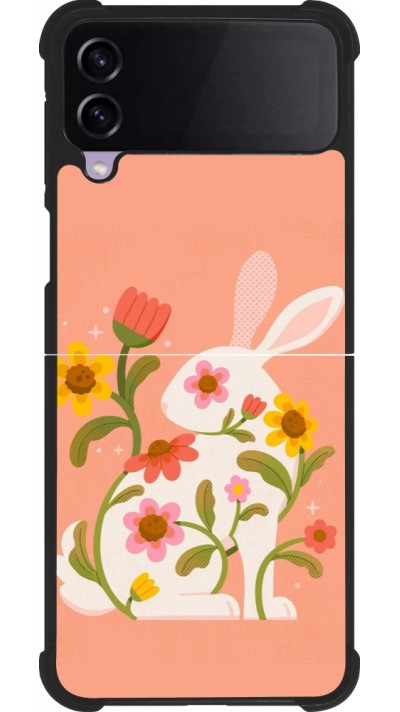 Coque Samsung Galaxy Z Flip3 5G - Silicone rigide noir Easter 2026 Rabbit collage