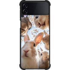 Coque Samsung Galaxy Z Flip3 5G - Silicone rigide noir Easter 2026 Rabbits