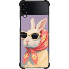 Coque Samsung Galaxy Z Flip3 5G - Silicone rigide noir Easter 2026 Rabbit with scarf